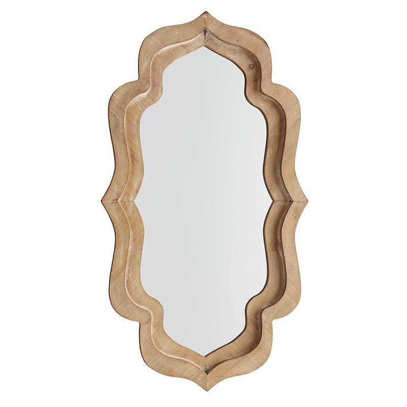 Mirror with Eccentric Wooden Frame