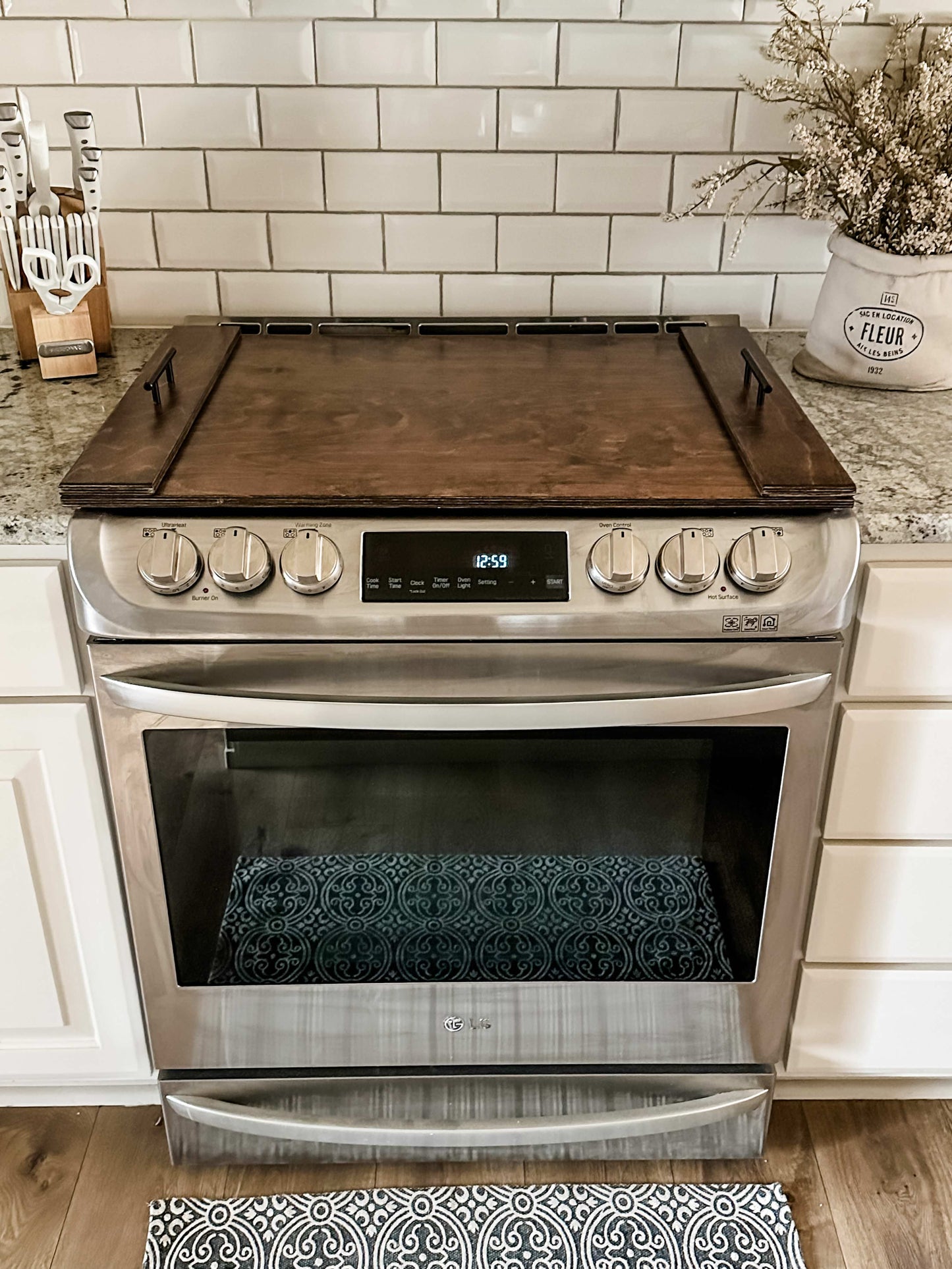 Warm Brown Classic Flat Stove Cover