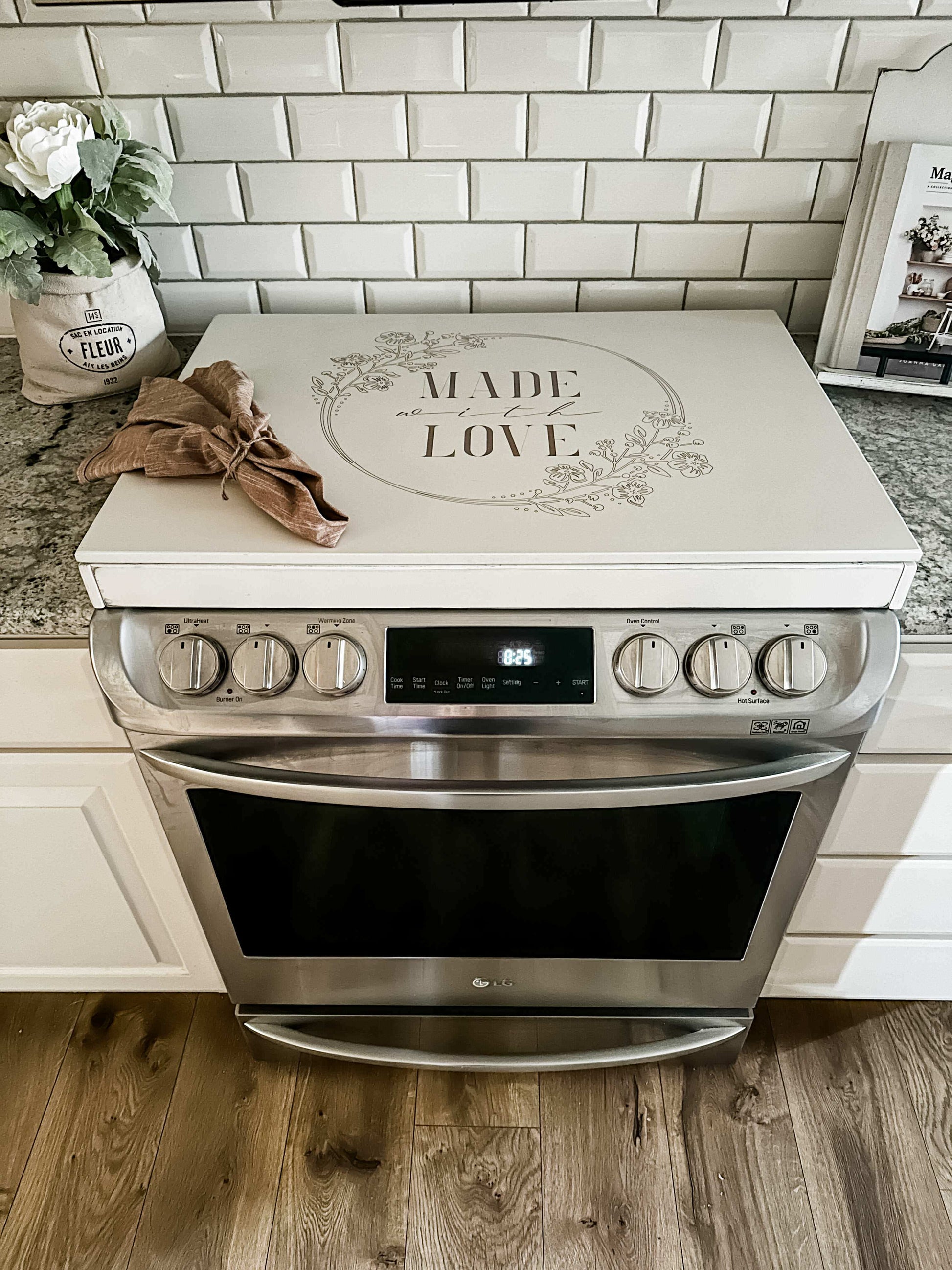 Ivory Distressed Farmhouse Kitchen Stove Cover Noodle Board – The LoveMade  Home