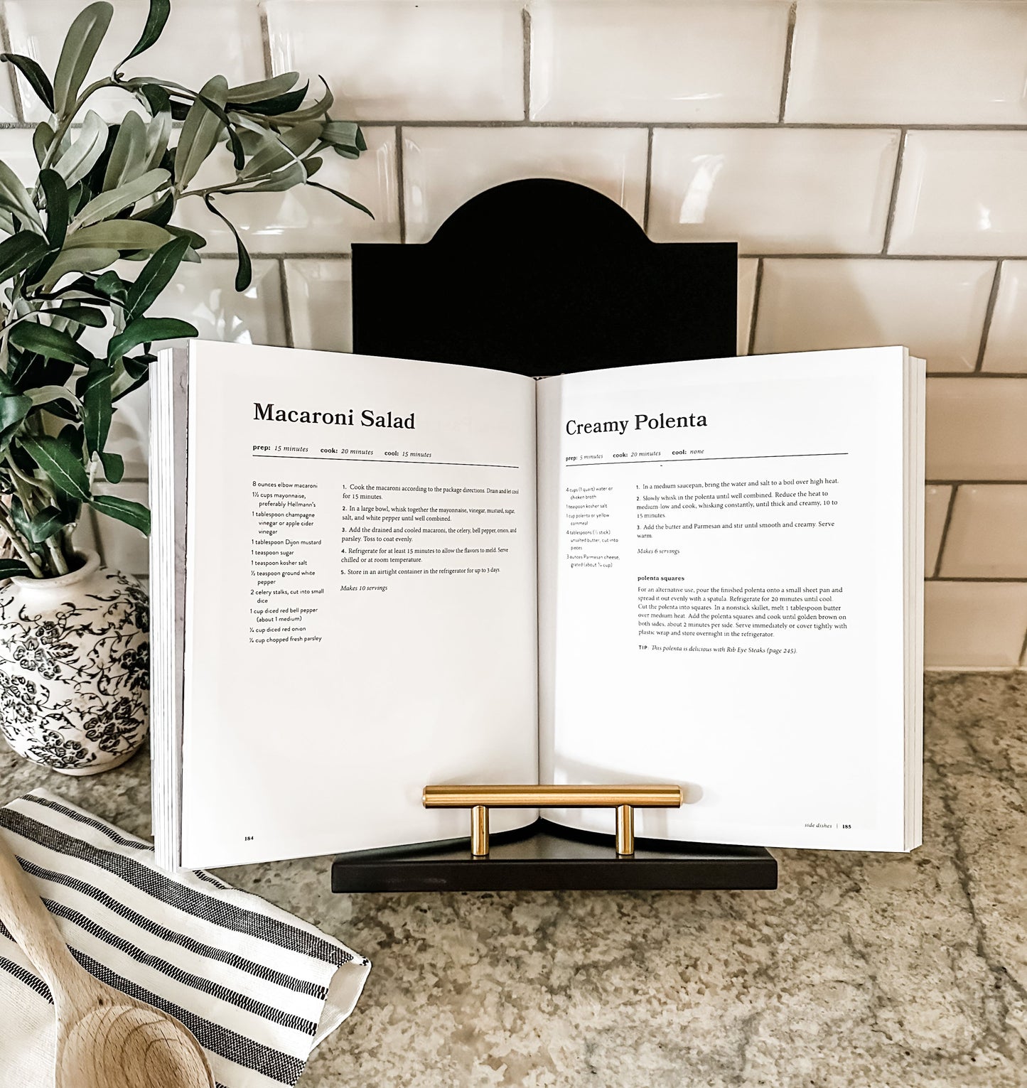 Clean and Simple Minimalist Black Cookbook Holder