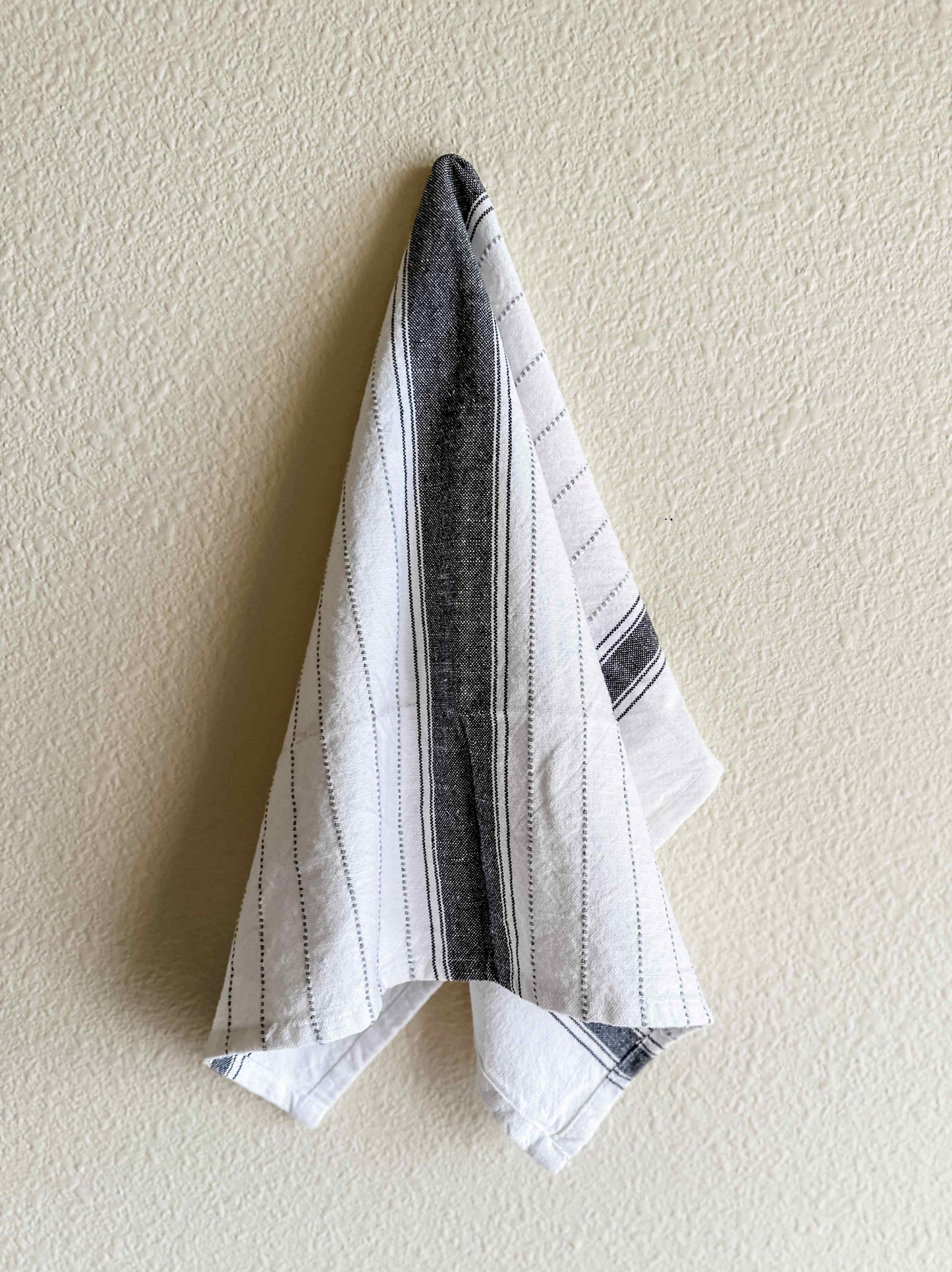 Kitchen Towel Set, White + Charcoal