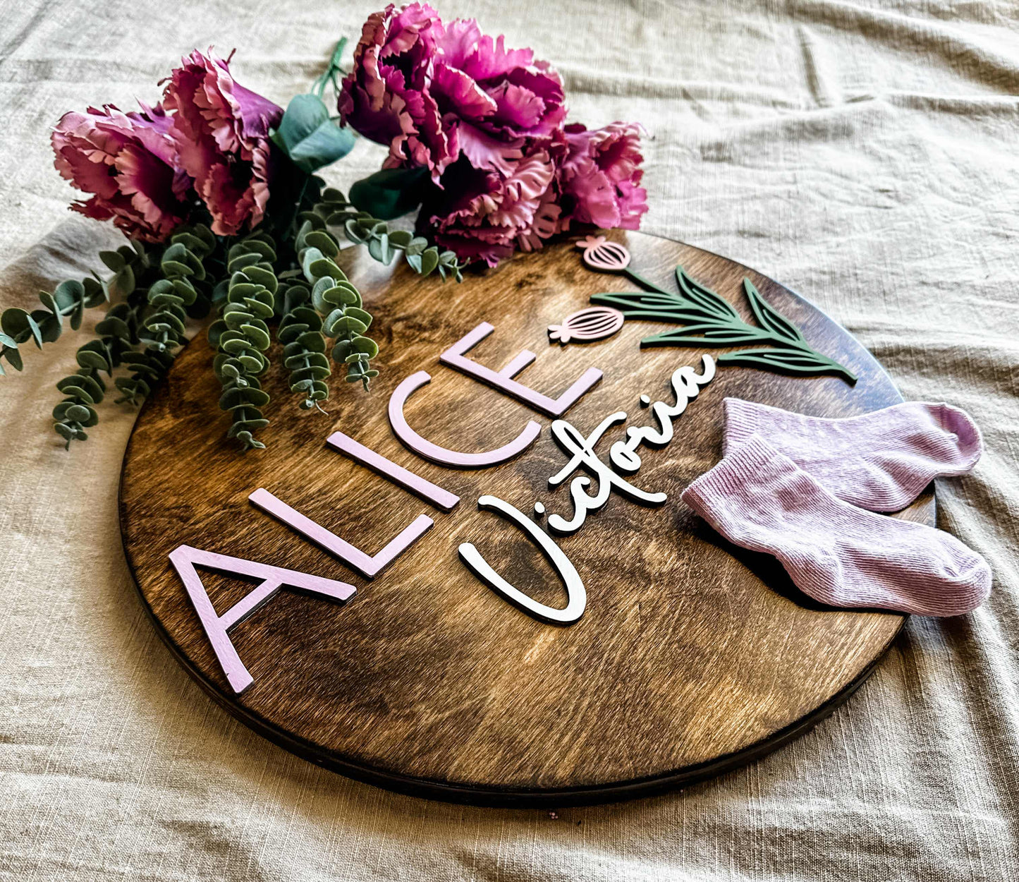 Custom Wood Name Sign - Alice