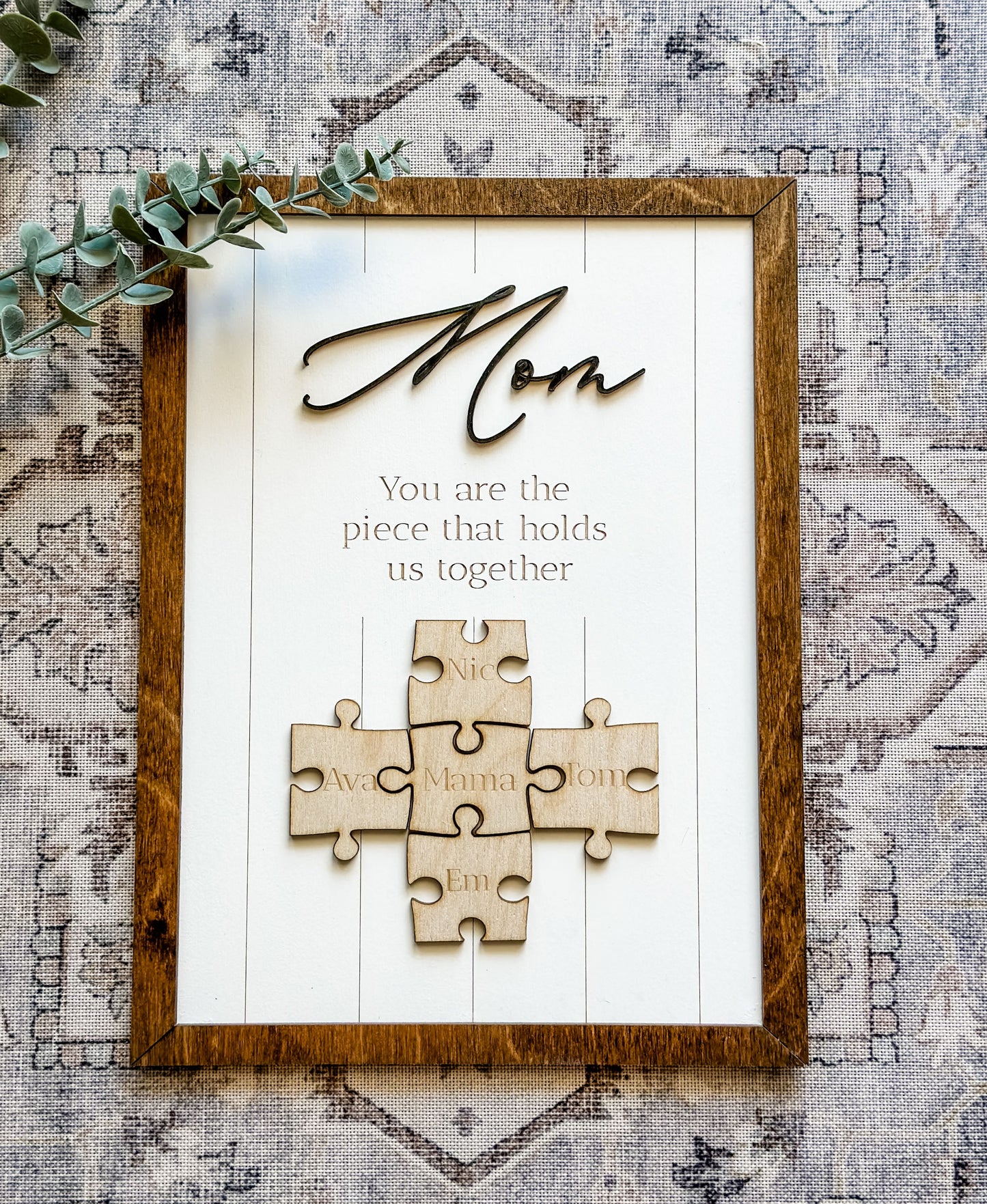 Mother's Day Puzzle Wood Sign