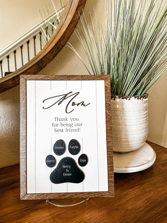 Personalized Dog Mom Sign