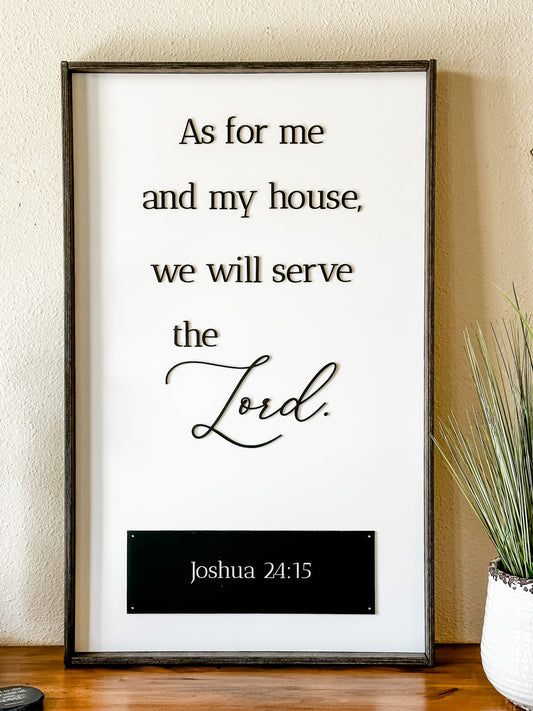 Engraved Joshua 24:15 Wall Sign